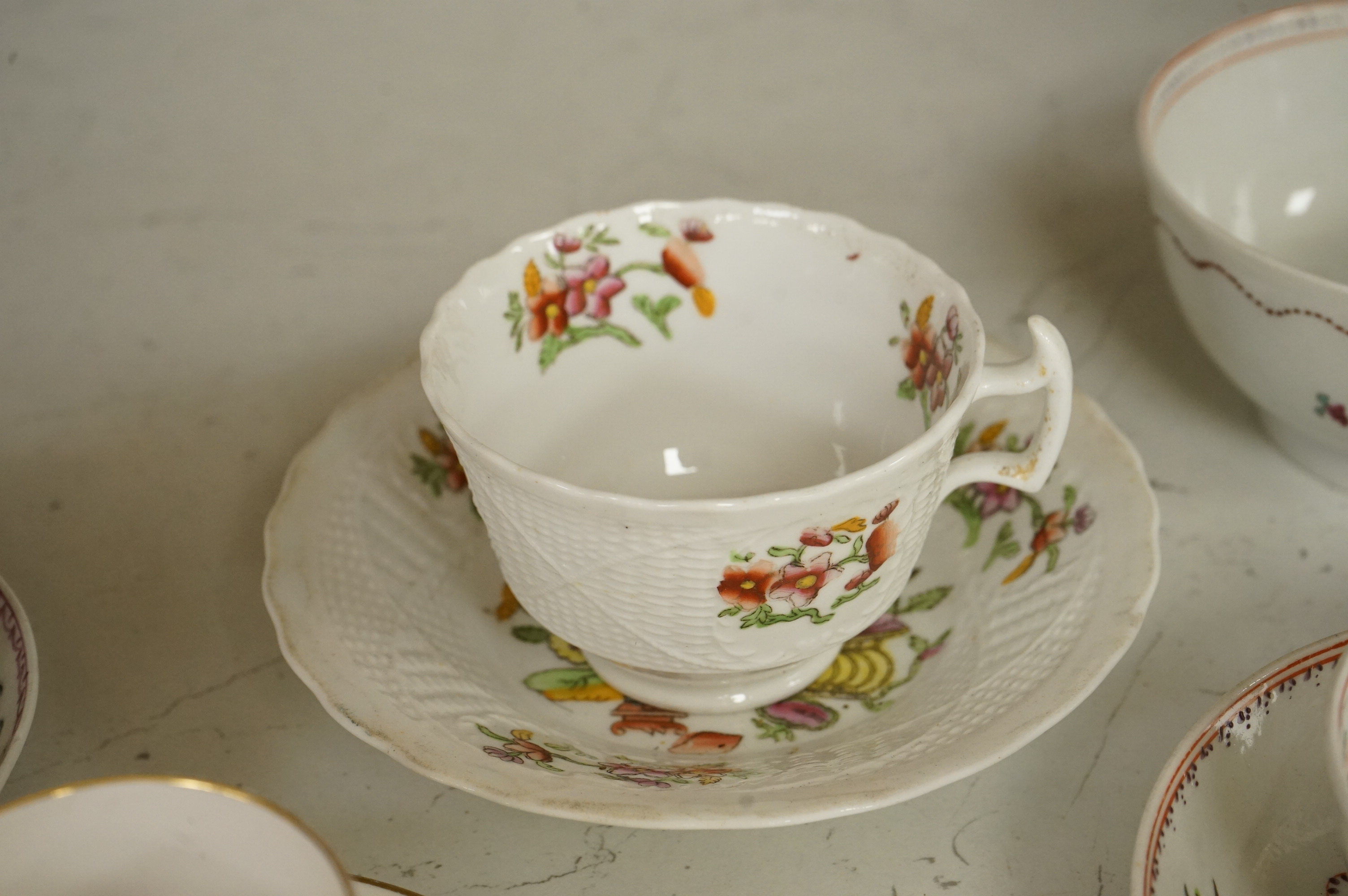 A collection of 18th century and later English teaware (18)